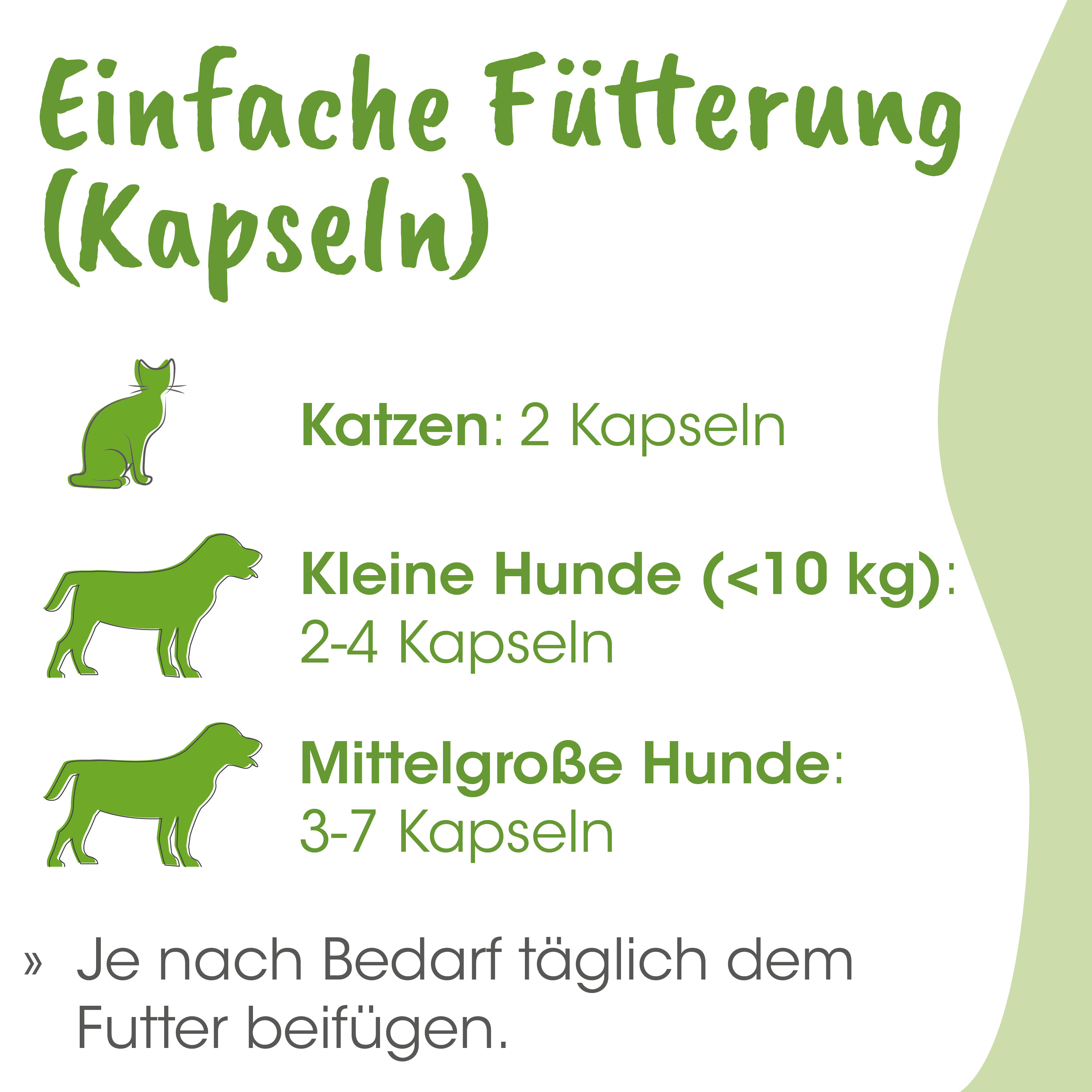 Katzenfutter, Katzenfutter-Kapseln, Hundefutter, Kapseln, Tiernahrung