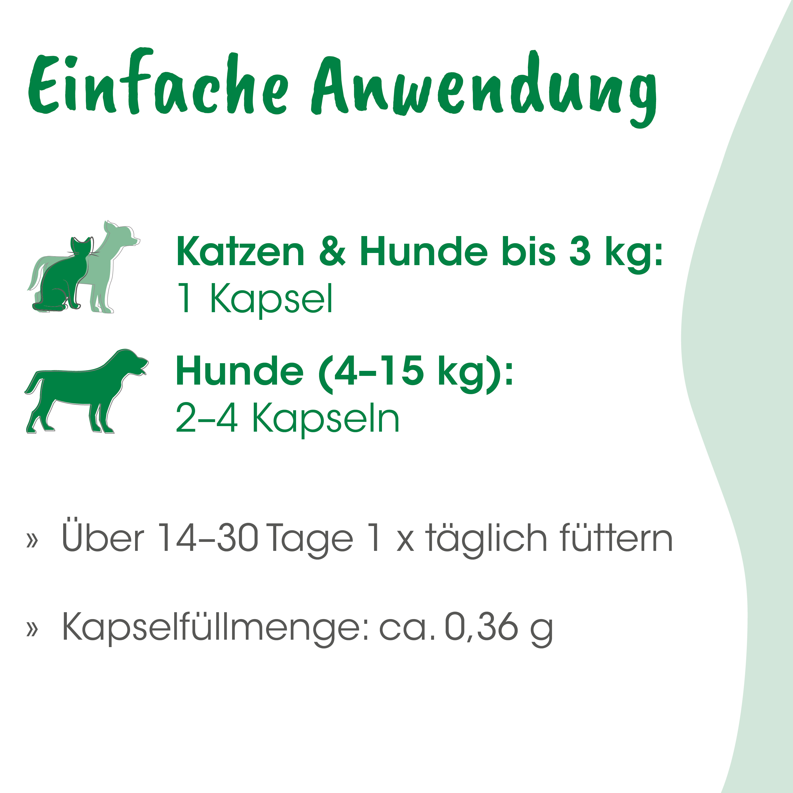 Kapsel, Katzen- und Hundennahrung, Tierfutter, Katzennahrung, Kapselfüllmenge