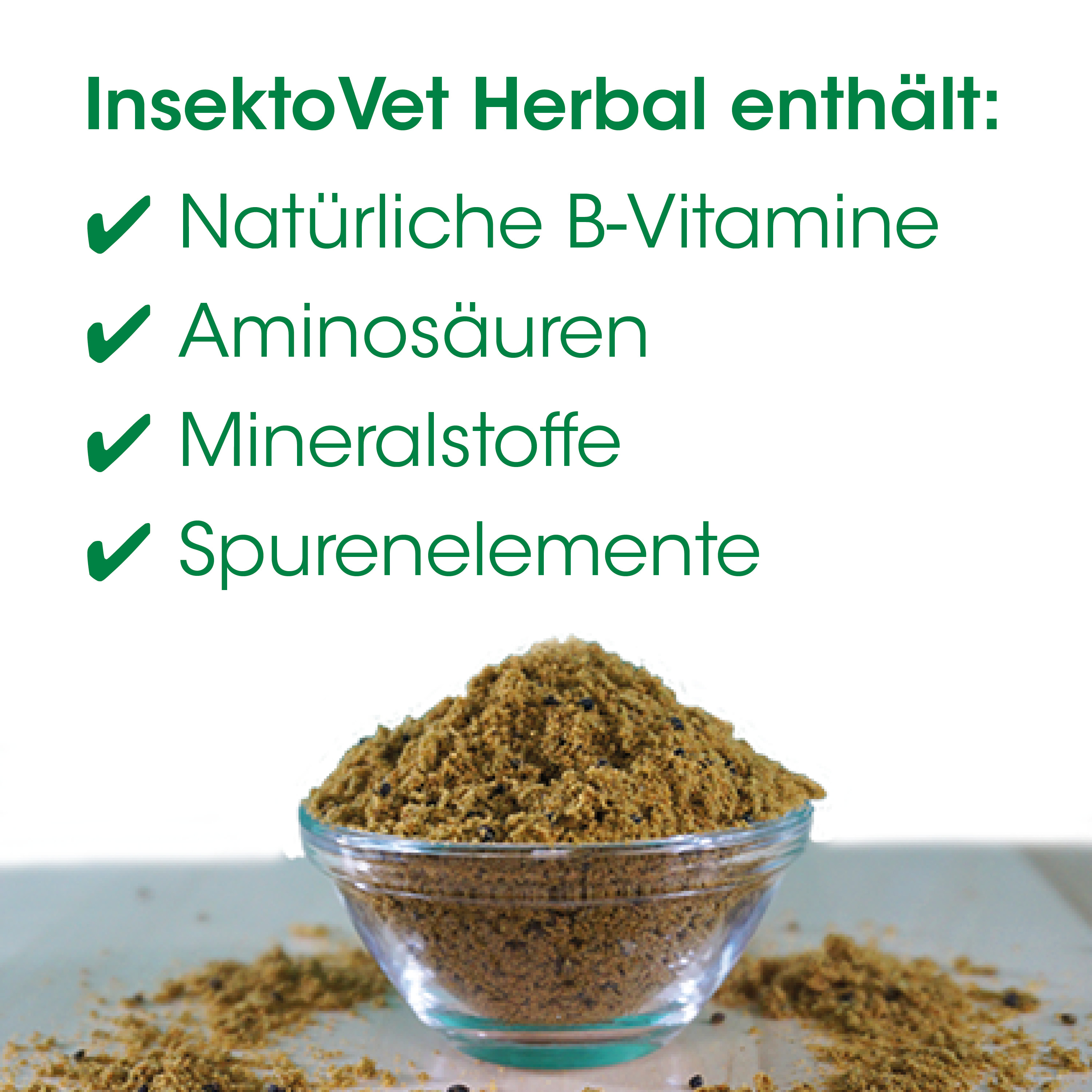 Kräuterpulver, Pulver, InsektoVet, Naturstoffe, Mineralstoffe