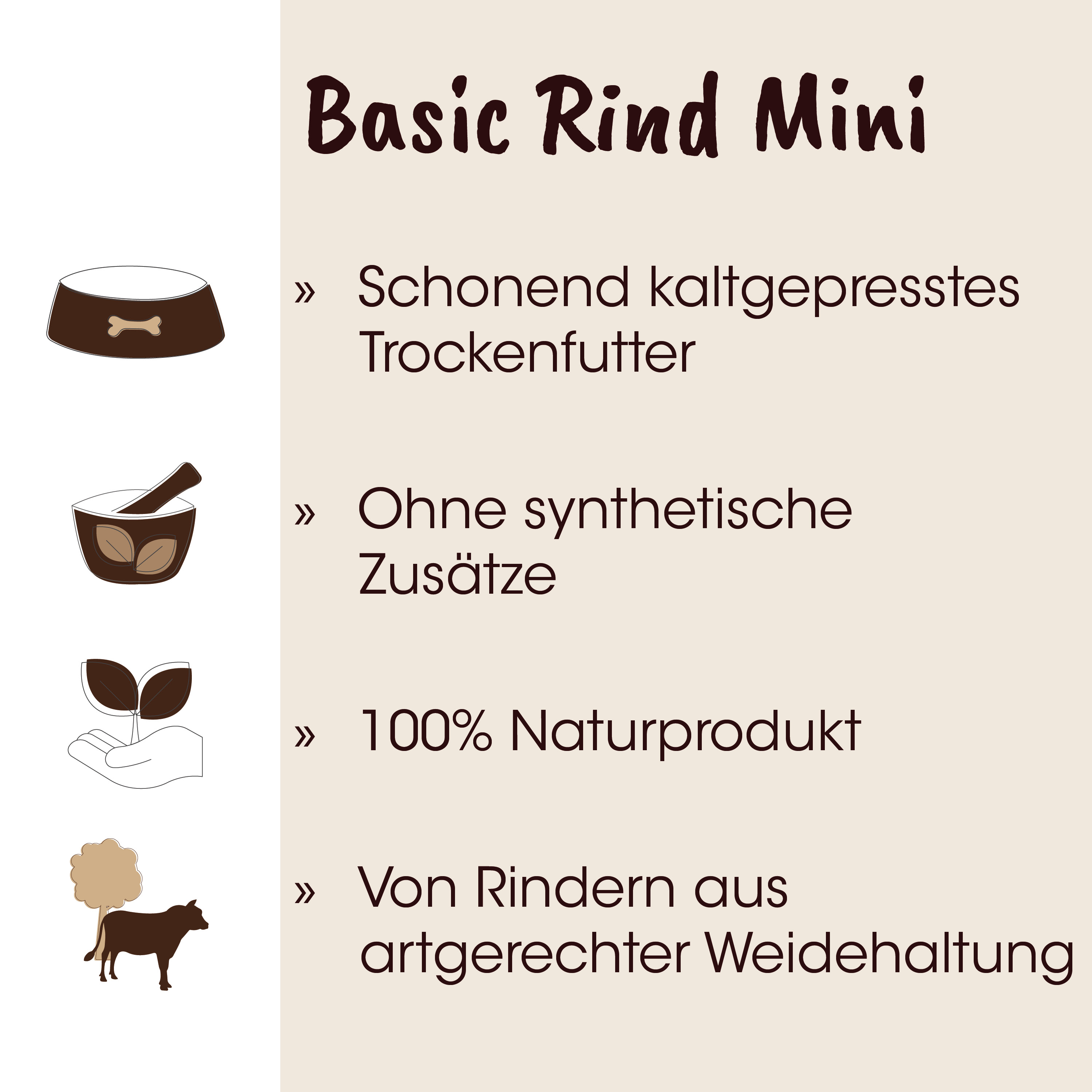 Hundekohle, Hundefutter, Trockenfutter, Naturprodukt, Rindfleisch