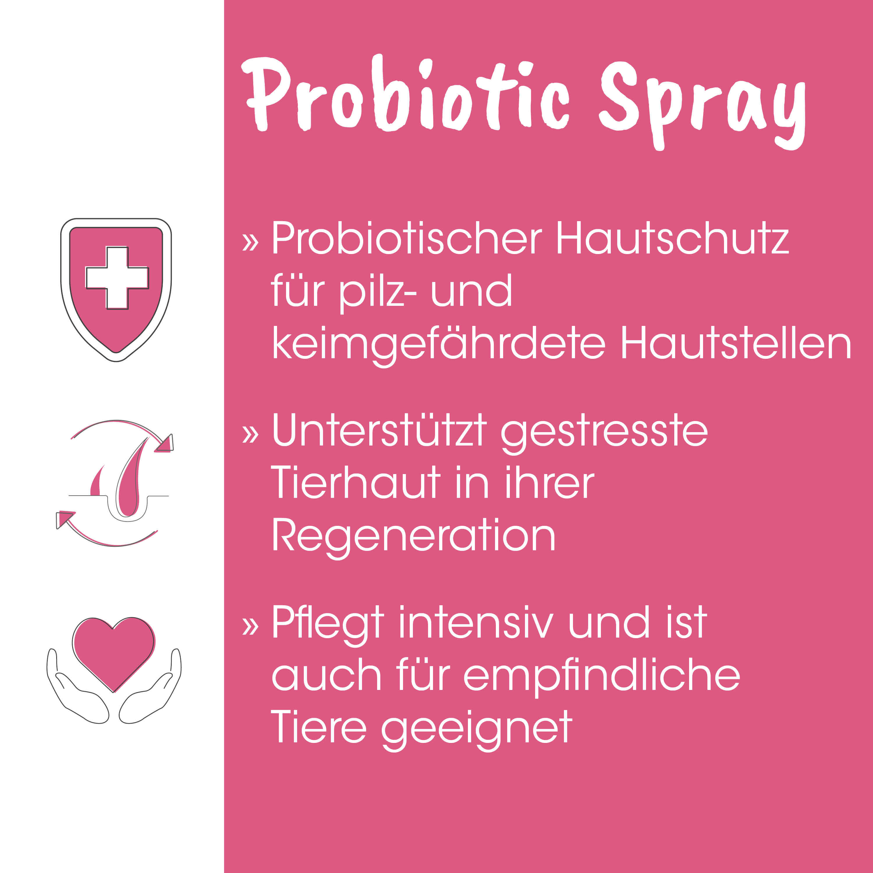 Probiotic Spray, Hautschutz, Pilz- und Keimgefährdete Hautstellen, Tiere, Pflegebedarf
