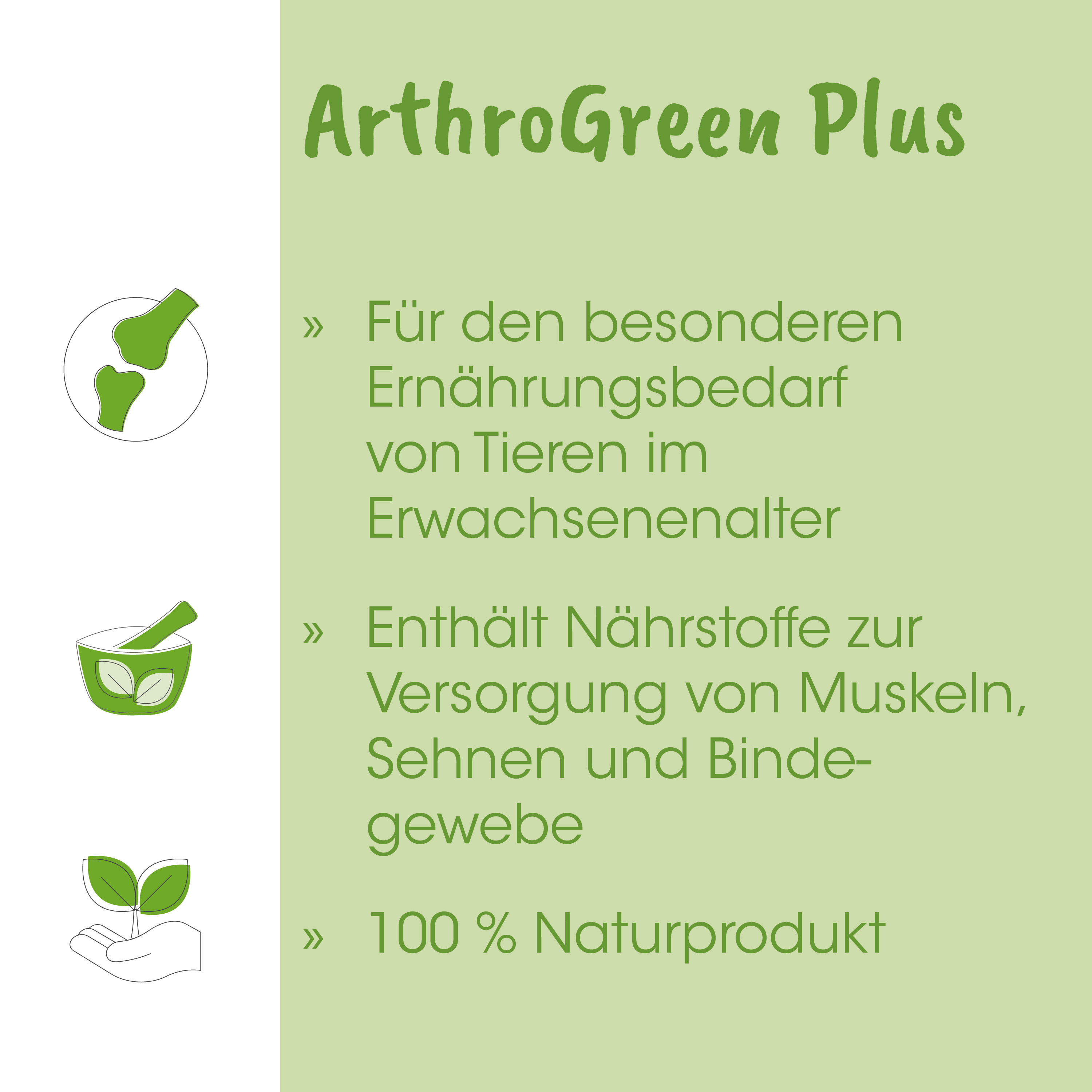 ArthroGreen Plus, Nahrungsergänzung, Tierernährung, Natürlich, Nährstoffe