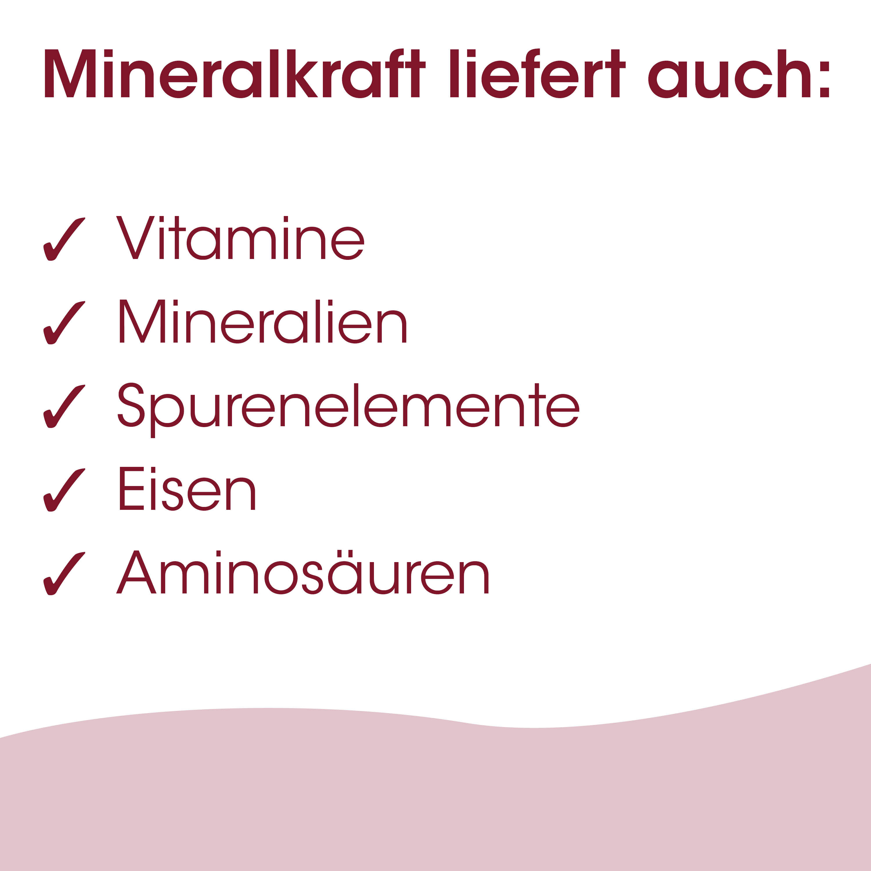 Vitamin, Mineral, Spurenelemente, Eisen, Aminosäuren