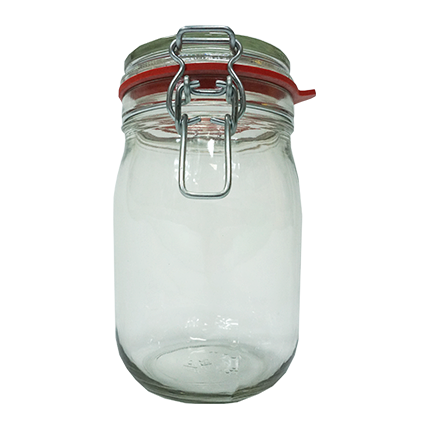 Drahtbügelglas weiß 1,1 L Drahtbügelglas weiß 1,1 L