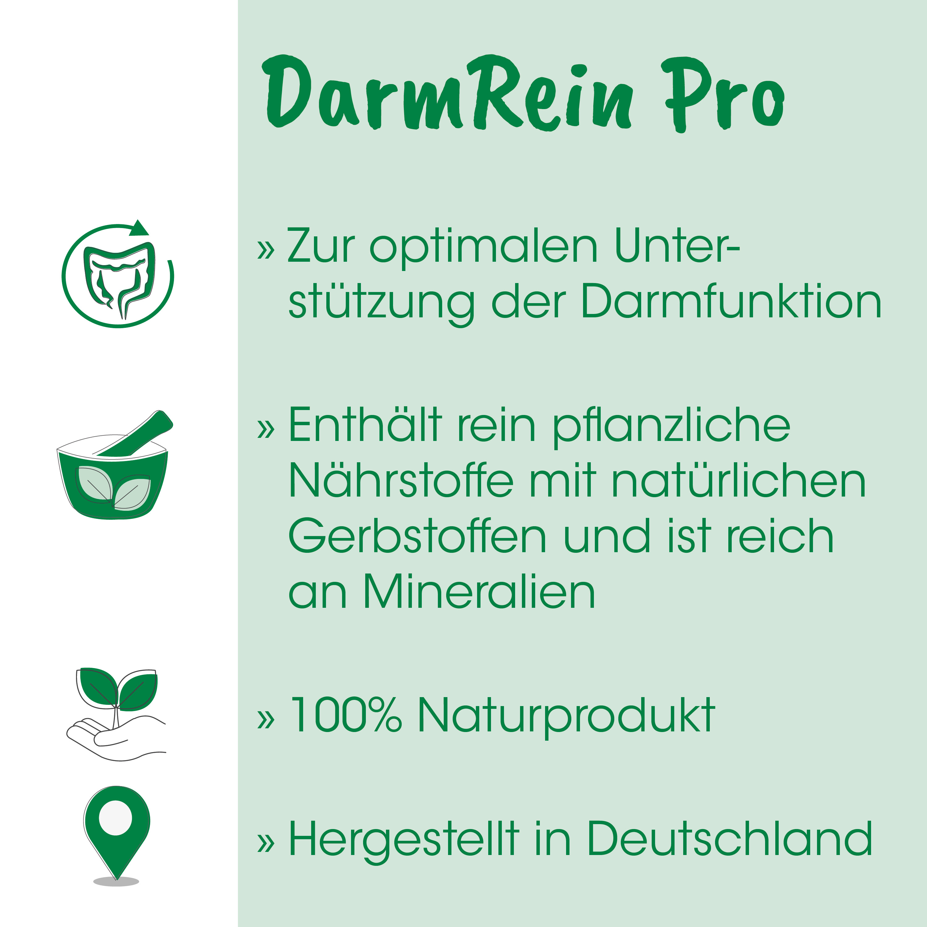  DarmRein Pro, natürlich, pflanzlich, hergestellt in Deutschland, mineralienfrei