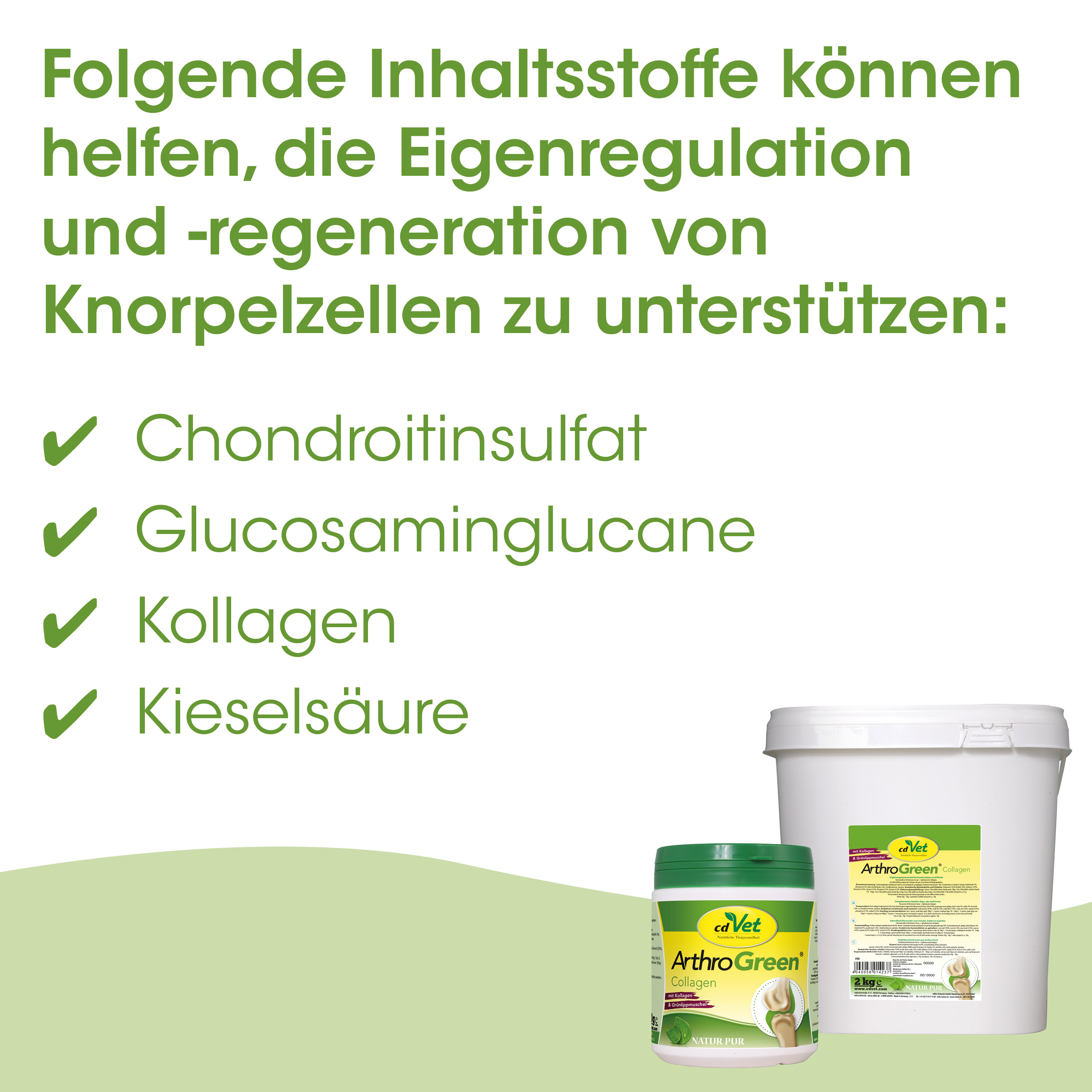Collagen, Kollagen, Kieselsäure, Chondroitinsulfat, Glucosaminglucane