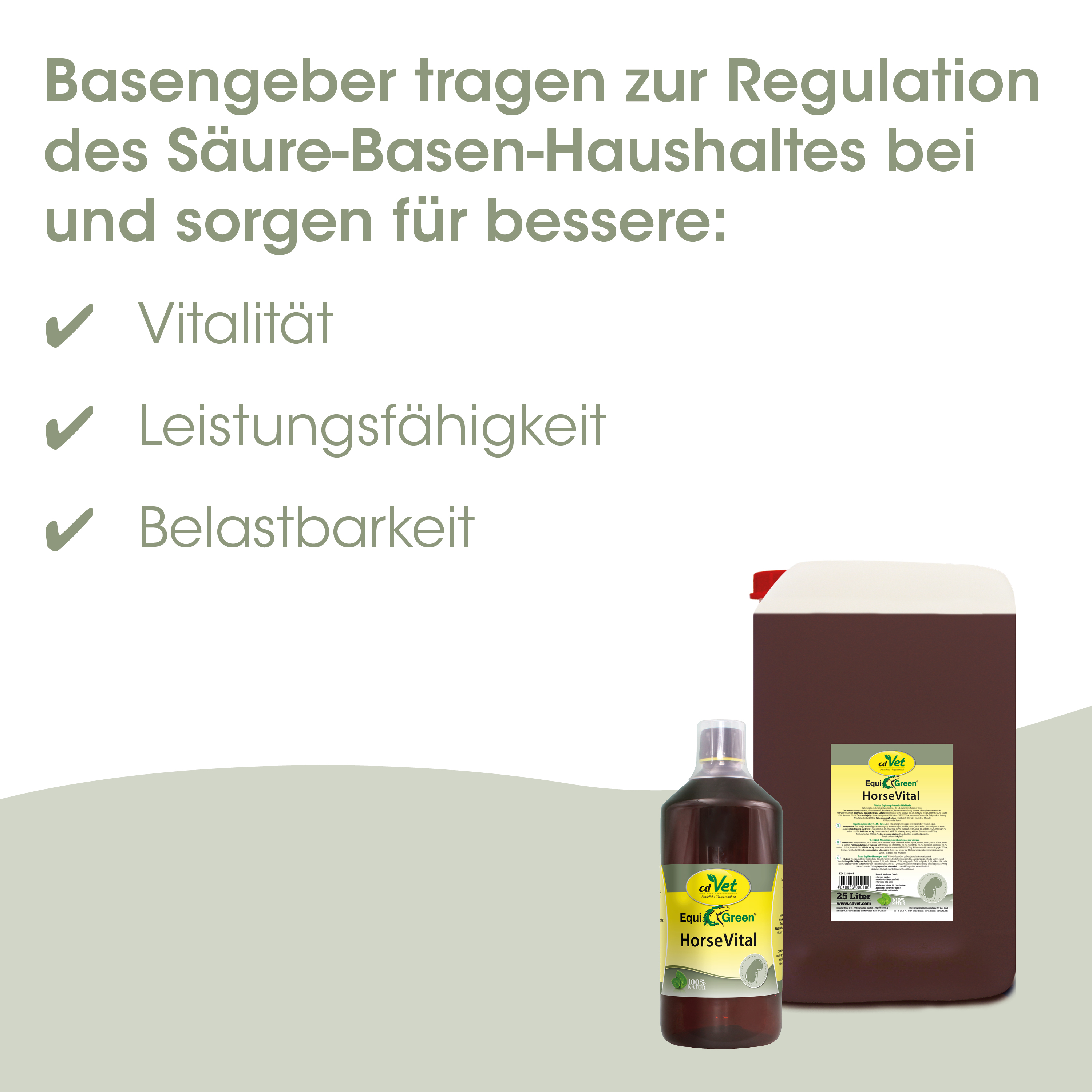 HorseVital, Liquidersatz, Tierarztprodukt, Flasche, Kanister