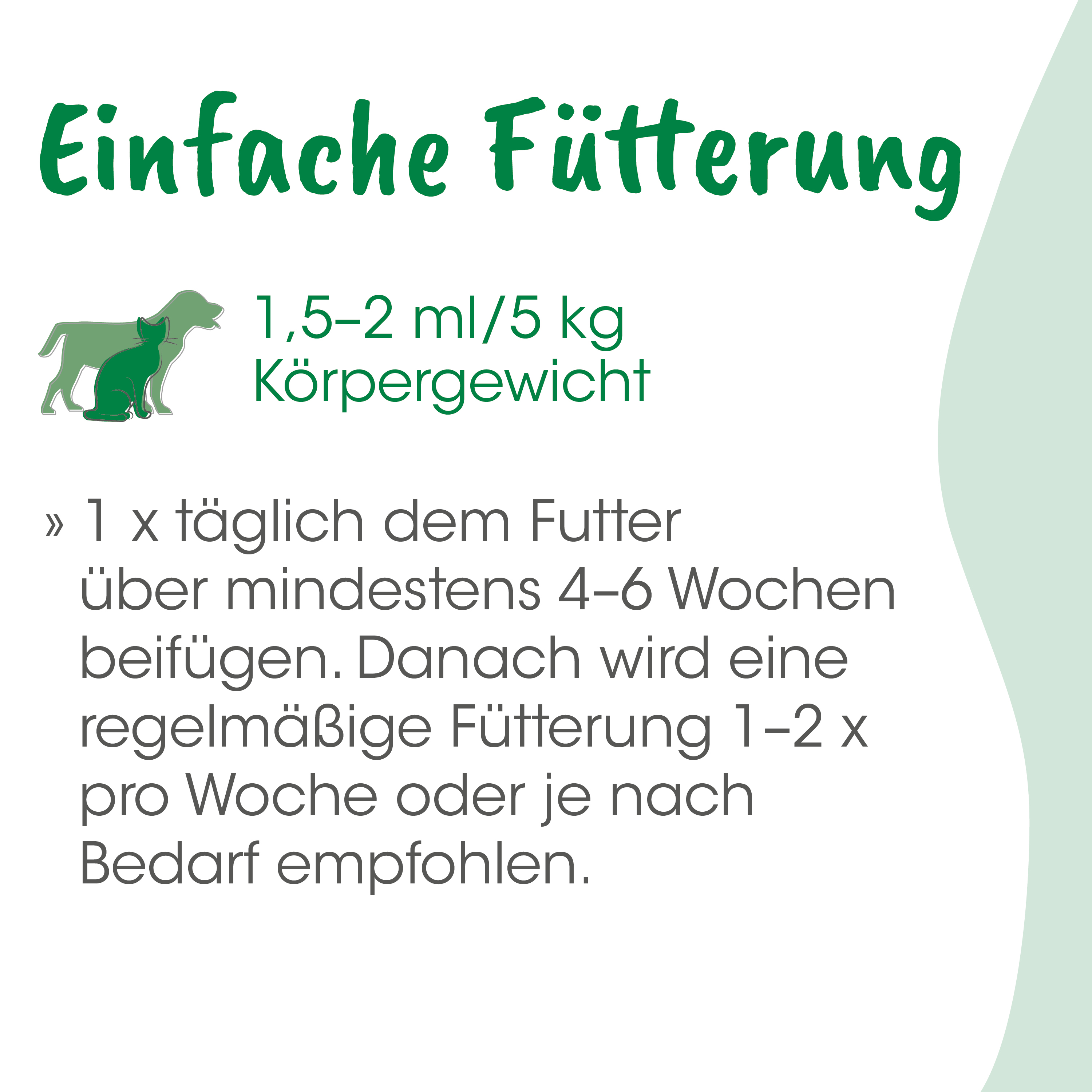 Tierfutter, Haustierfutter, Futterempfehlung, Körnerfutter, Futterportionen