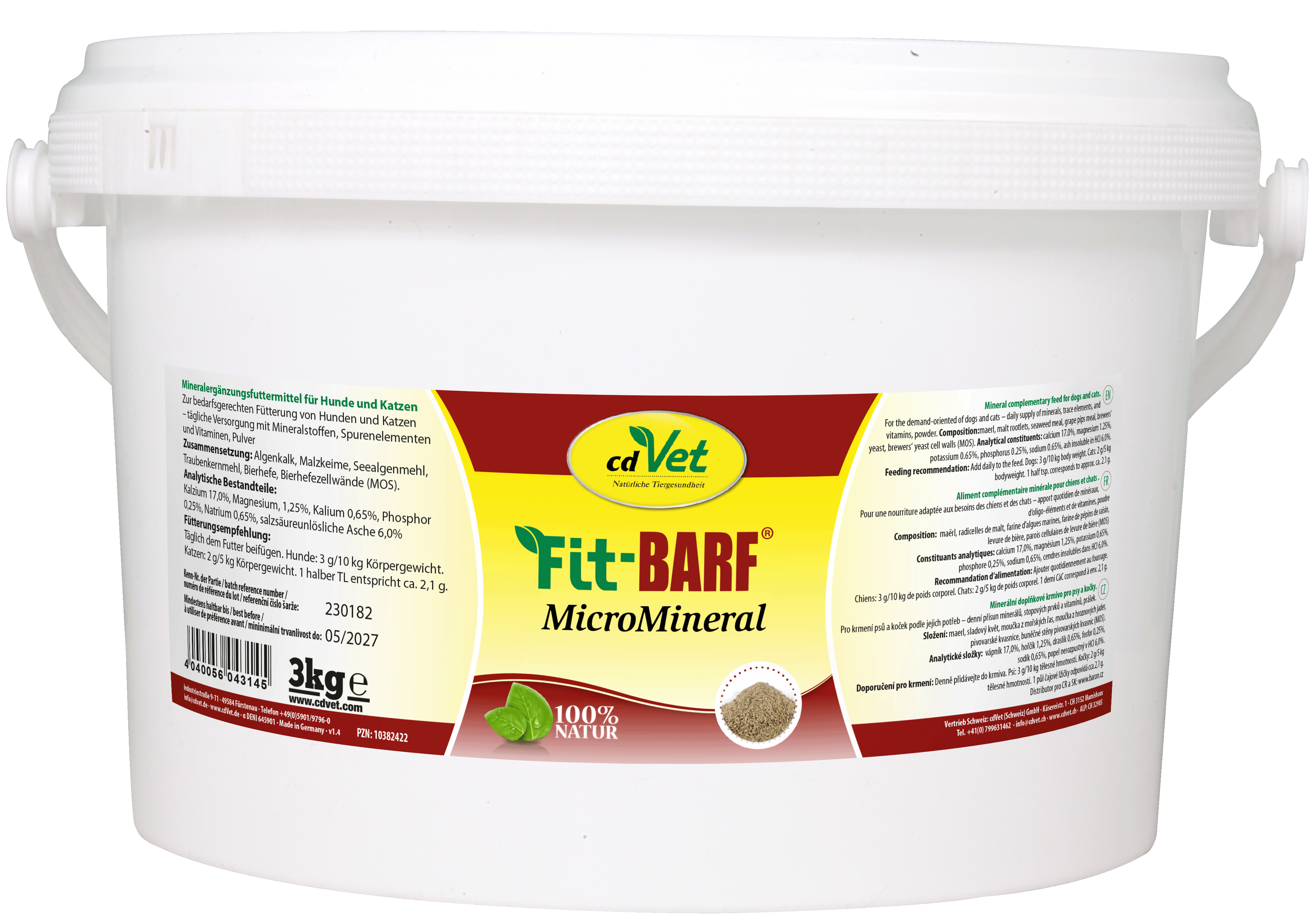 Katzenfutter, Hundfutter, Mineralfuttermittel, Bulk-Container, Micromineral