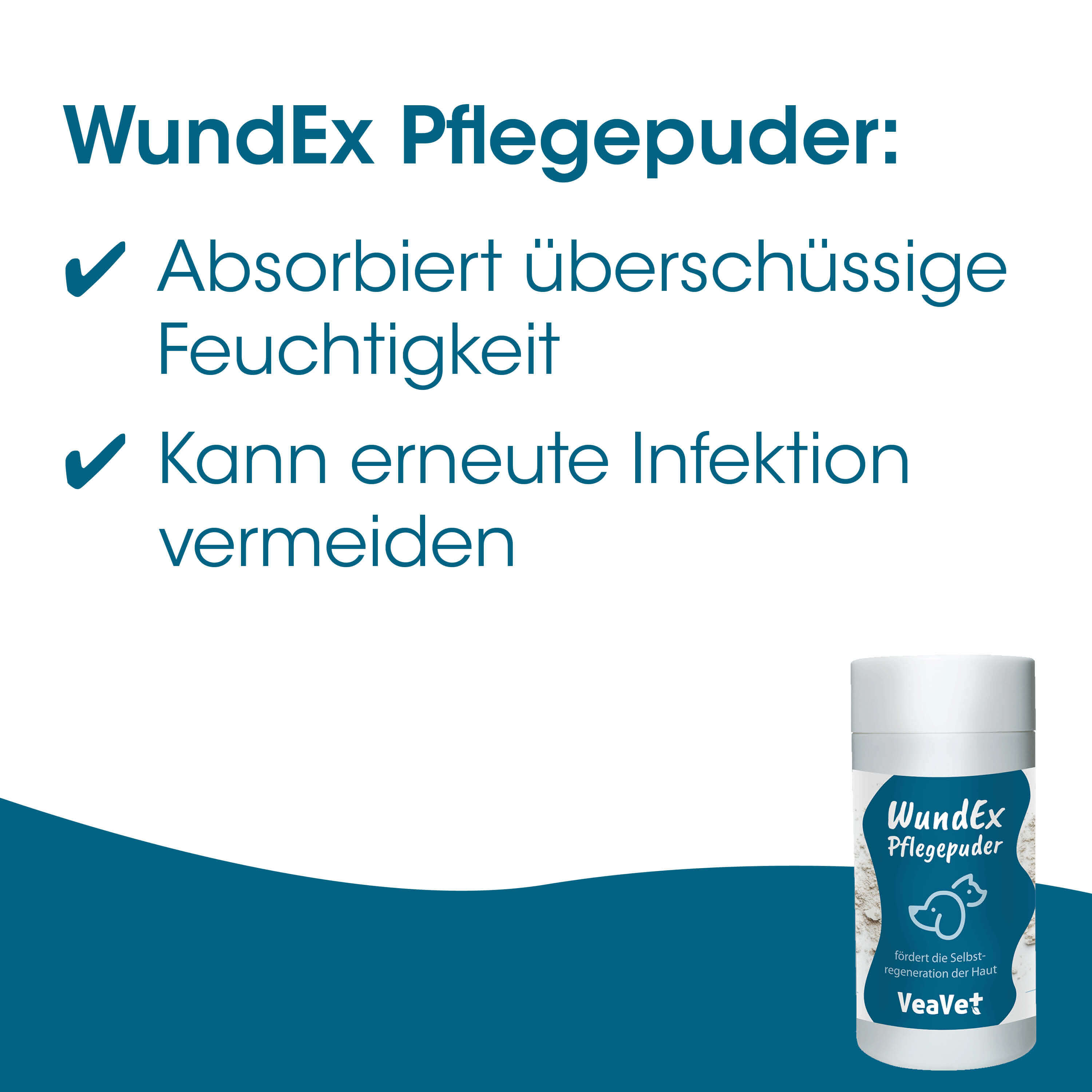 Pflegepulver, Wundex, Feuchtigkeit, Inhalt, Puderflasche