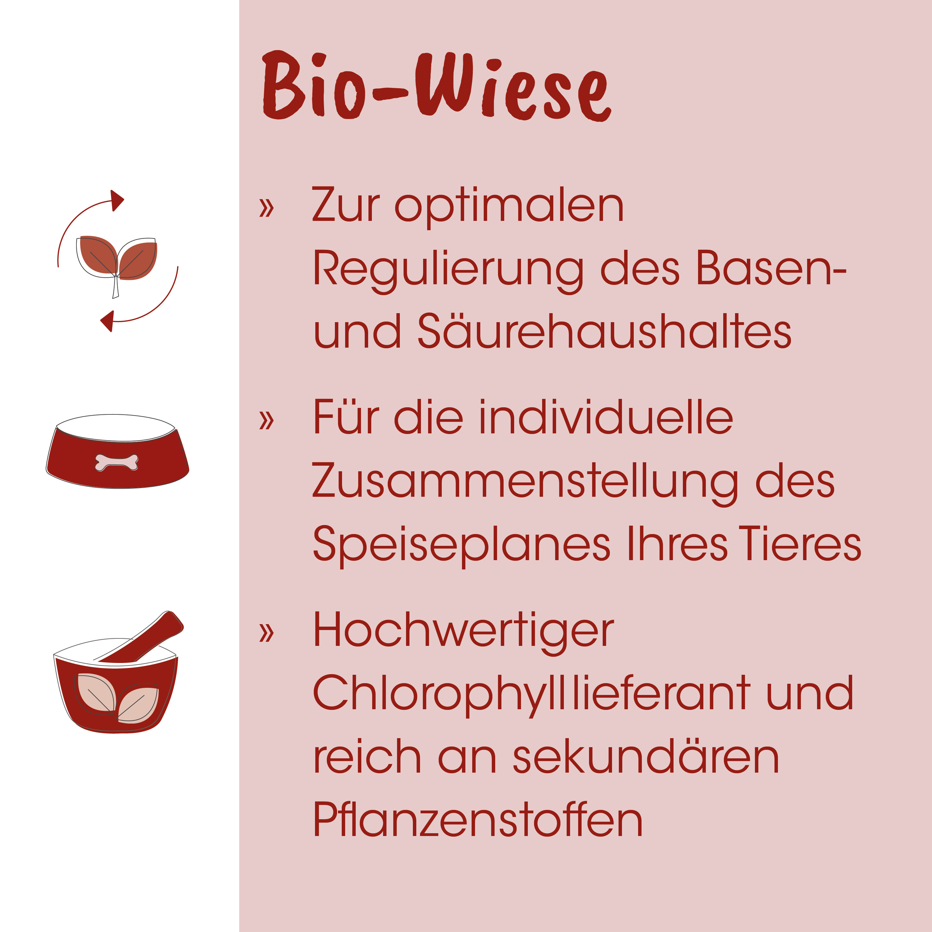 Bio-Wiese, Tierfutter, Futterstation, Tierbedarf, Kampf gegen Basen- und Säurehaushalt