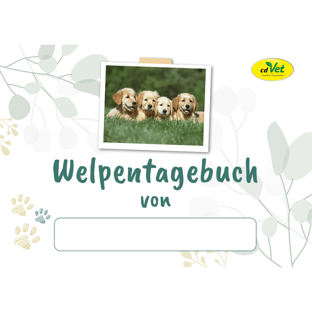 Welpentagebuch, 32-seitig, DIN A5 Welpentagebuch, 32-seitig, DIN A5