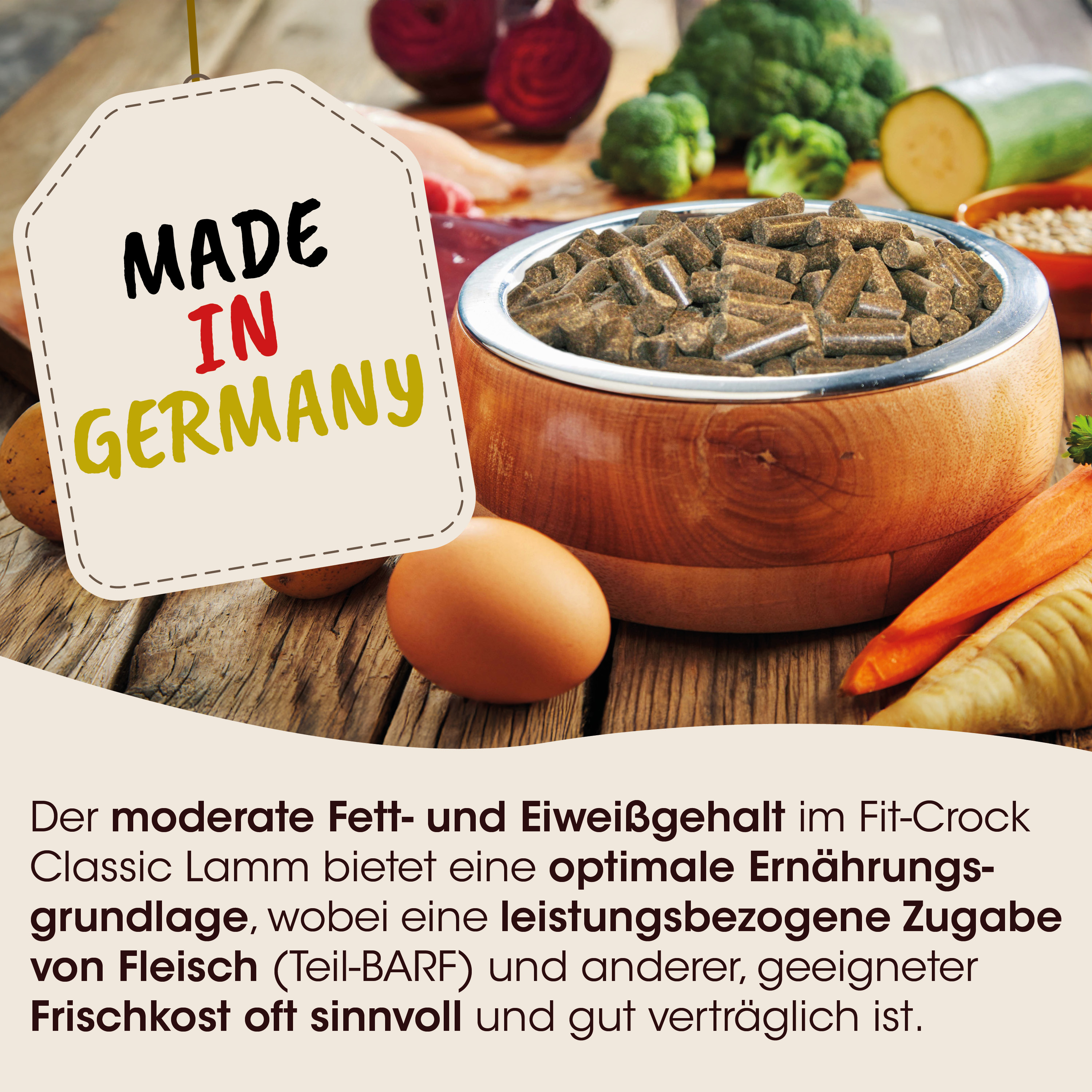 Hundefutter, Fleisch, Kohlenhydrate, Fettarm, Leberwurst-ähnlich