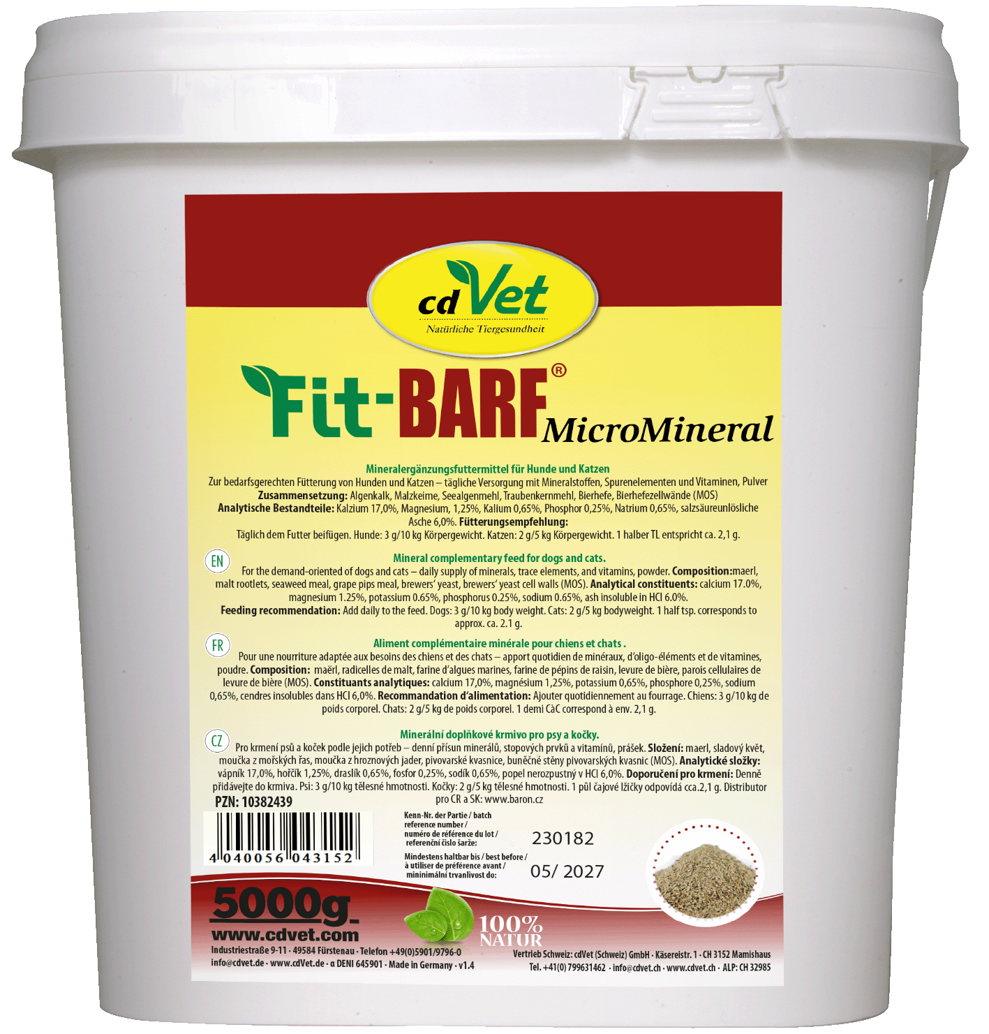 Mineralfutter, Hund/Fell? invalid, Fit-BARF, Micromineral, Pellet