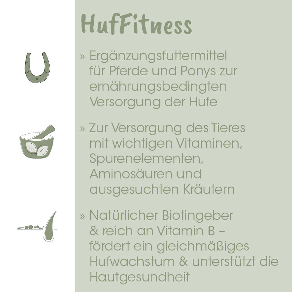 Pferdeernährung, Hufpflege, Hufreinigungsbedarf, Natürliche Zutaten, Vitaminbasiert